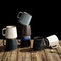 Japanese-style stoneware mug - ceramic drinking cup for water, milk, coffee - stylish breakfast mug for home or office - teacup