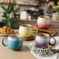 High-style, kiln-fired ceramic mug with a gradient design – perfect for a unique touch to your office afternoon tea. this generously sized mug is ideal for milk, coffee, or any beverage
