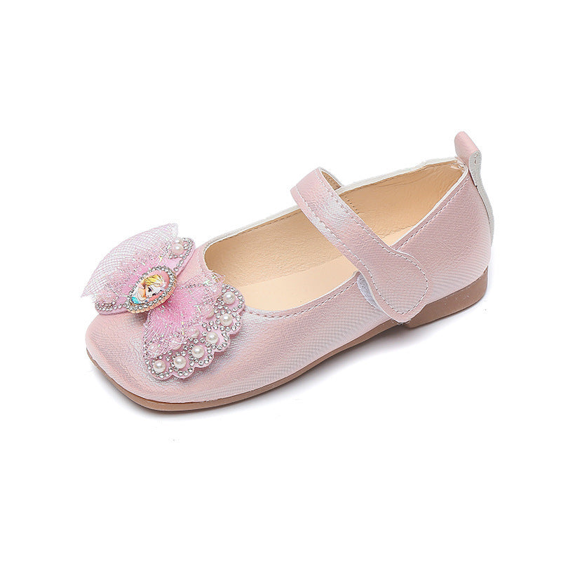 summer new princess shoes fashion soft sole baby shoes velcro performance shoes breathable children's shoes girls