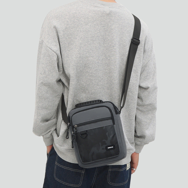 New large-capacity men's shoulder bag large-capacity business bag trendy men's casual messenger bag anti-splash