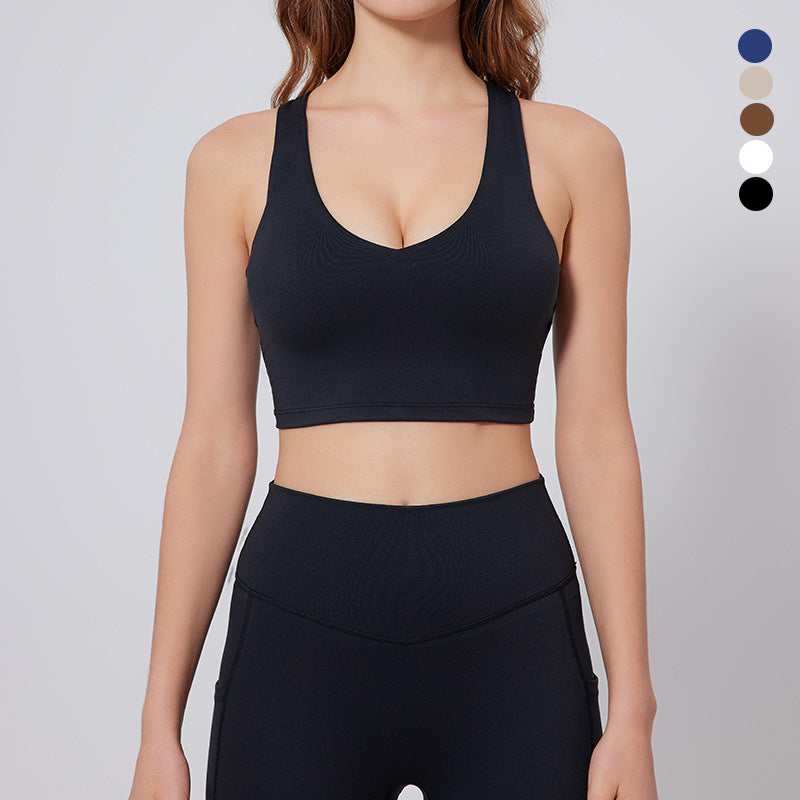 Amazon's new i-shaped bubble wrap sports vest for women running to shrink secondary breasts yoga bra high-strength sports intimates