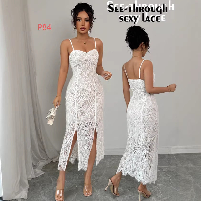 hot-selling new european and american style women's party sequin v-neck sexy evening dress