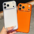 Minimalist transparent matte phone case for iphone 16/17 series, apple 15 drop-proof soft case with instant large view window