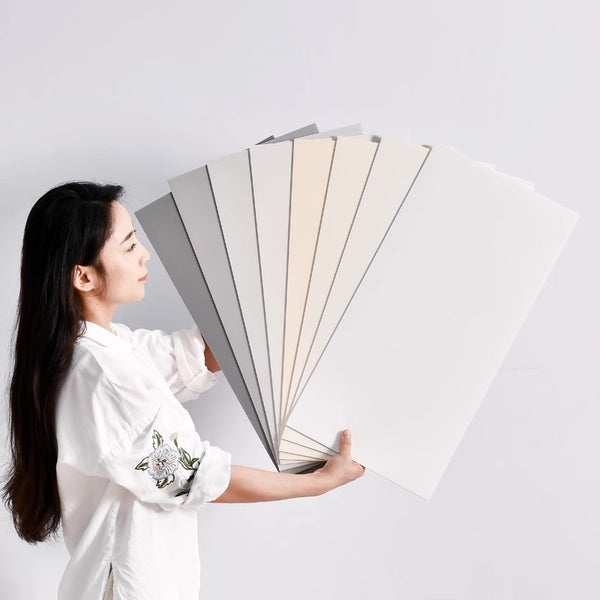 Skin imitation aluminum-plastic panel self-adhesive wall sticker plain waterproof and moisture-proof wallpaper decorative board self-sticker ugly matte tile sticker