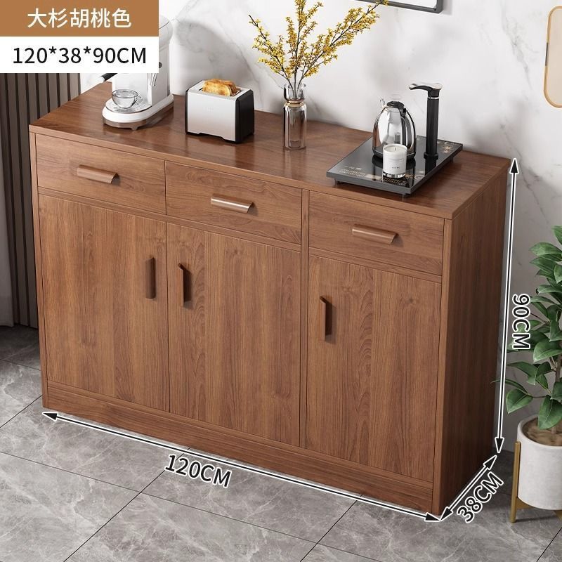 Solid wood tea cabinet, dining side cabinet integrated against the wall, new household kitchen cabinet, dining preparation cabinet, locker, storage cabinet