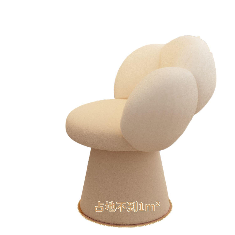 Luxury makeup vanity chair for women - high-end bedroom vanity stool with backrest, rotating nail art chair for home use