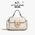 fashion bag for women, 2025 new trendy minimalist color block messenger flap top handle crossbody bag