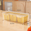 Kitchen onion, ginger and garlic storage box, fruit and vegetable freezer, double-layer drain box, refrigerator side dish refrigeration, transparent crisper box