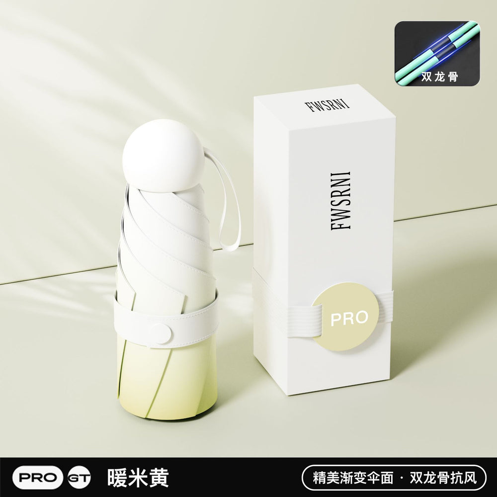 Capsule sun umbrella women's sunscreen shade umbrella dual-purpose mini 50% off foldable ultra-light compact portable wholesale customization