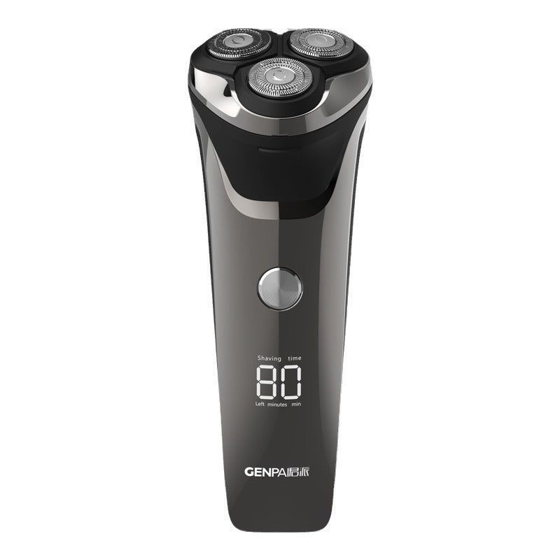 For homemen electric shaver full body washable smart fast charging digital display floating three blade shaving beard knife