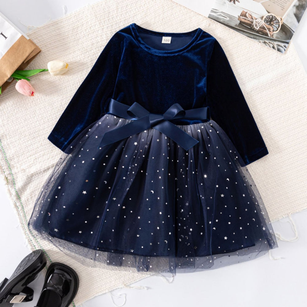 New girls' clothing: red long-sleeve dress for baby girls - new year's outfit - direct from the manufacturer