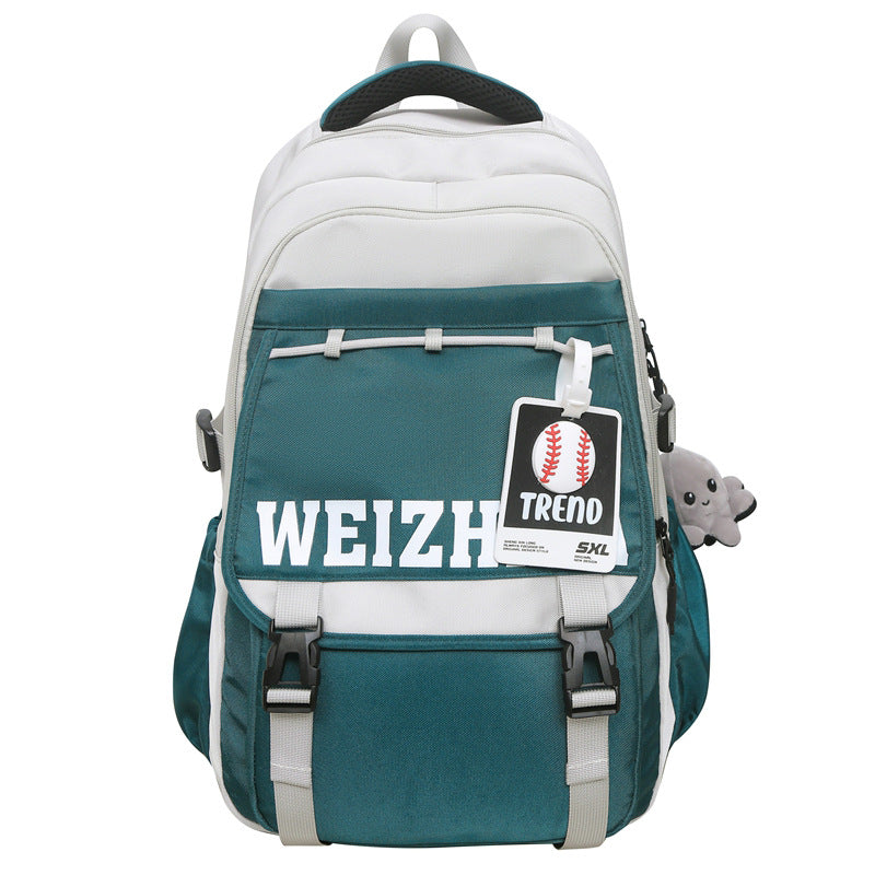 Cross-border new leisure junior and high school student schoolbags, men's and women's large-capacity strong and durable backpacks