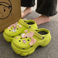 Thick sole crocs women's slippers summernew arrivaltrendy home outdoor heightenednon-slipboutiqueins beach sandals