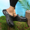 Thick solepvc crocs women's summer outwearplatform shoes bottom toe cover half drag non-slipfashion heightened beach sandals