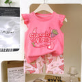 Kids' tank top set - summer new arrival: pure cotton girls' shorts outfit, korean style sleeveless set for baby boys and girls