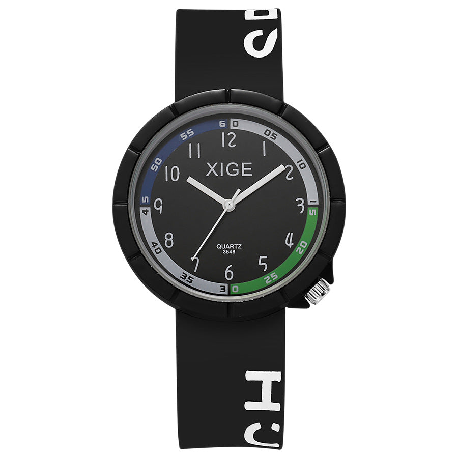 New arrivalcutekidswaterproof watch comfortable silicone colorful student boys and girls kids quartz watch wholesale