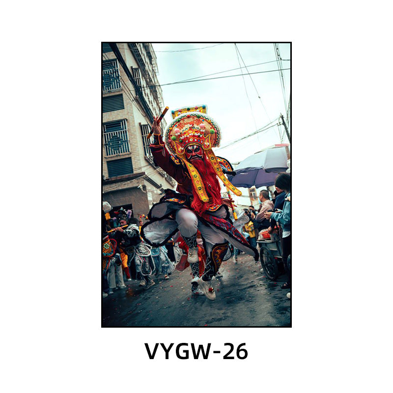 Chaoshan English song and dance decorative painting restaurant hotel box ethnic characteristics traditional culture hanging painting hot pot shop mural