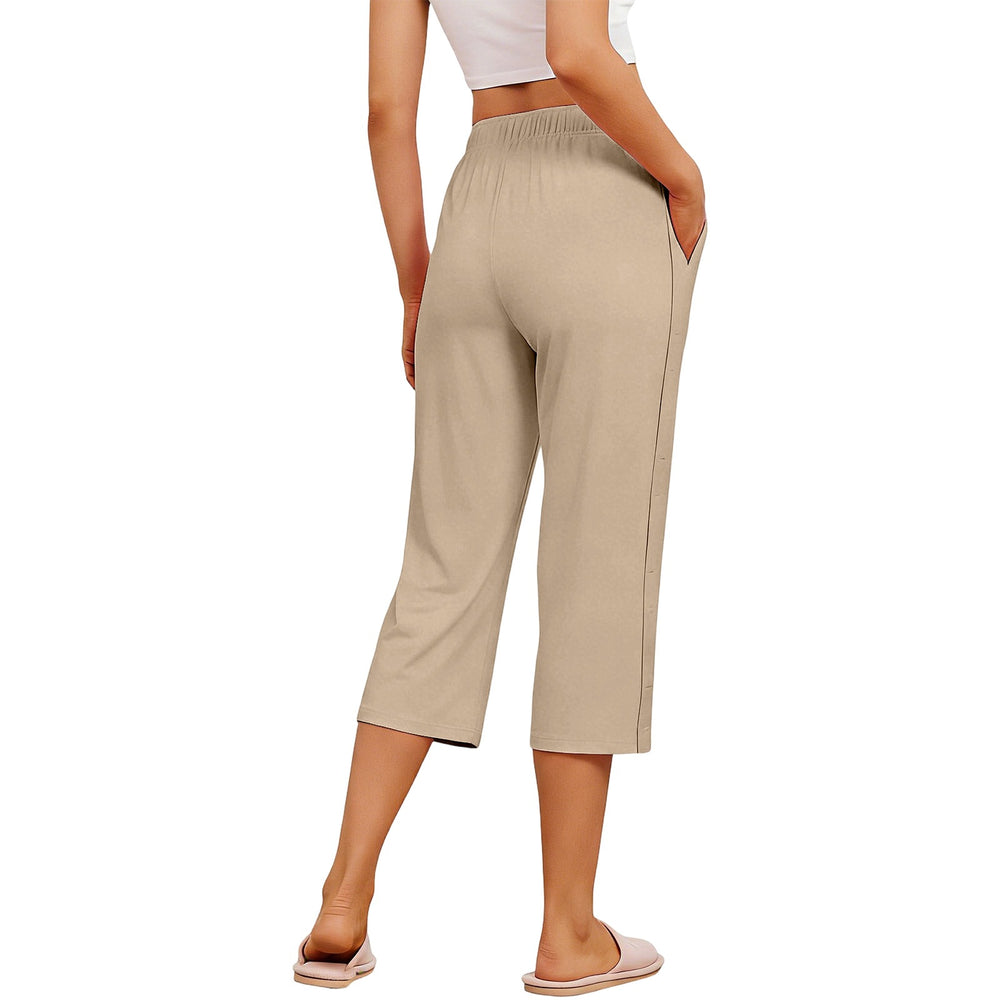 cross-border women's post-fracture recovery care pants - easy on/off, fully opened sides, 7/8 length leggings