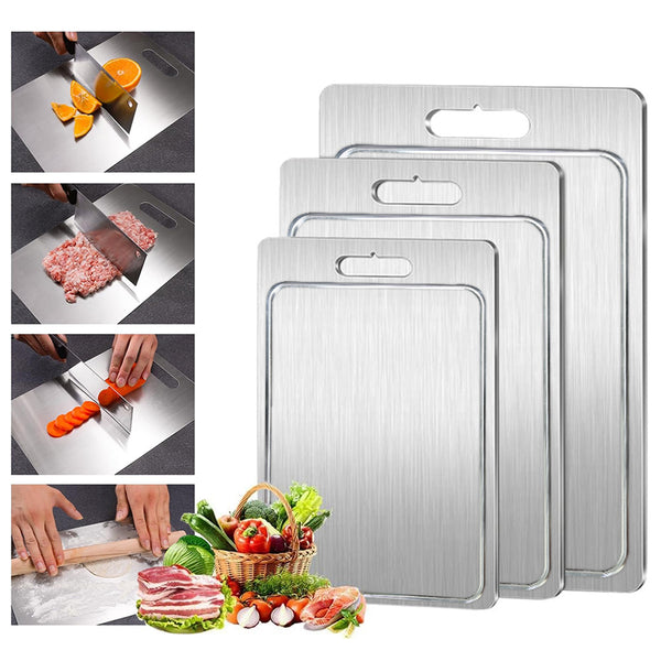 New groove 304 stainless steel cutting board chopping board thickened anti-mildew and bacteriostatic 316 slotted stainless steel cutting board cutting board
