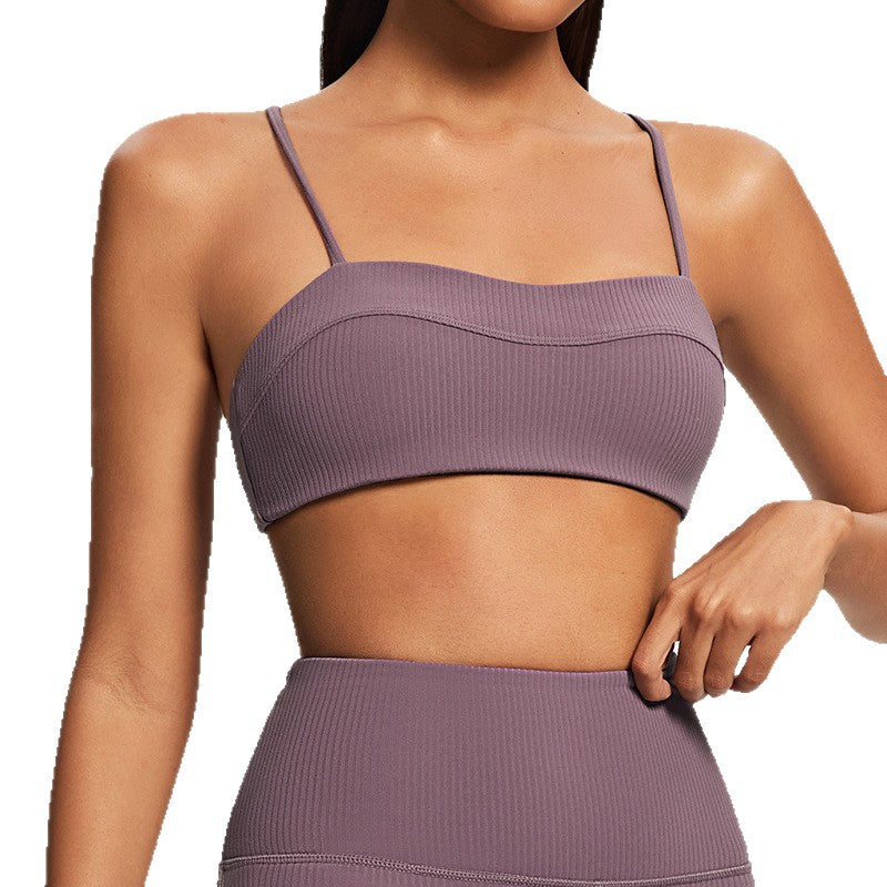new arrival sports intimateseasiest for match nude yoga vest with chest pad yoga wear tops running sports bra