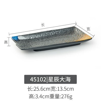 Melamine plate japanese plastic barbecue plate imitation porcelain round flat plate barbecue plate restaurant hot pot tableware dish plate commercial