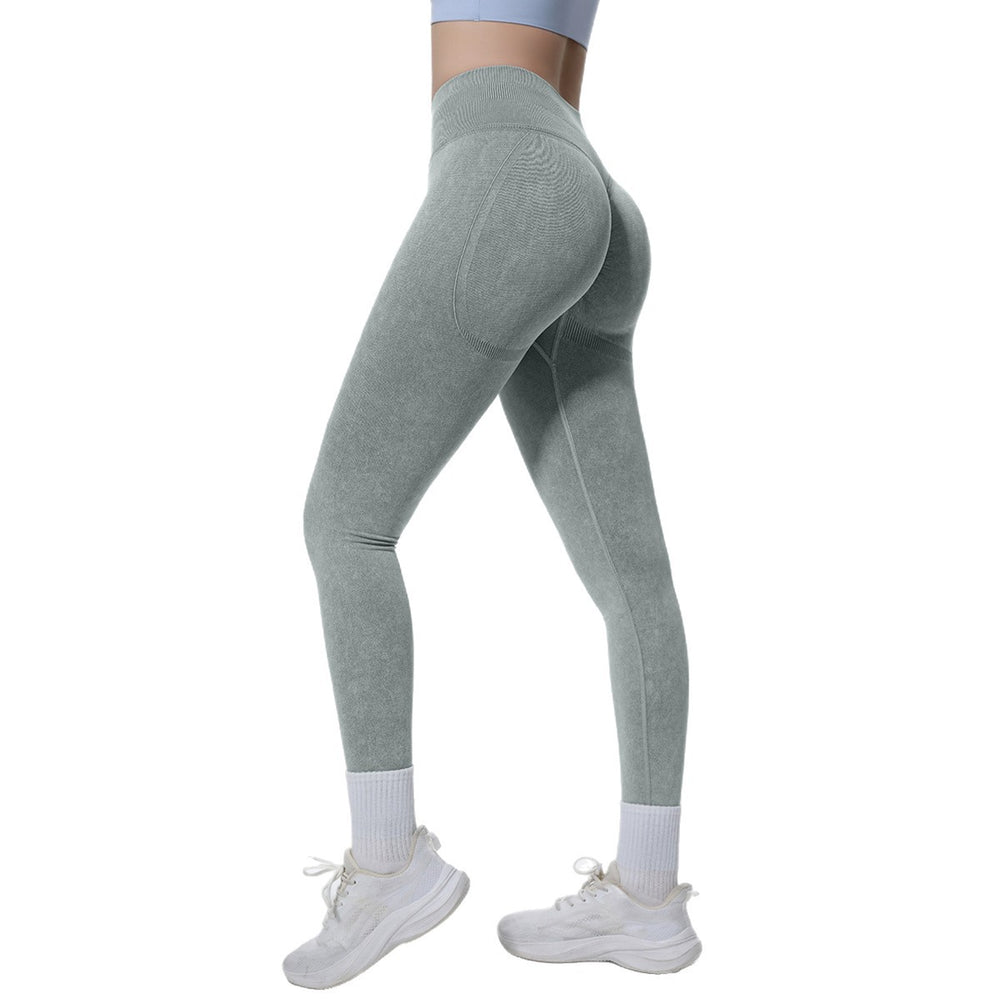 seamless sand-washed yoga pants, high-waisted, tummy-control, butt-lifting, tight-fitting athletic leggings, sweat-wicking and breathable running and fitness pants