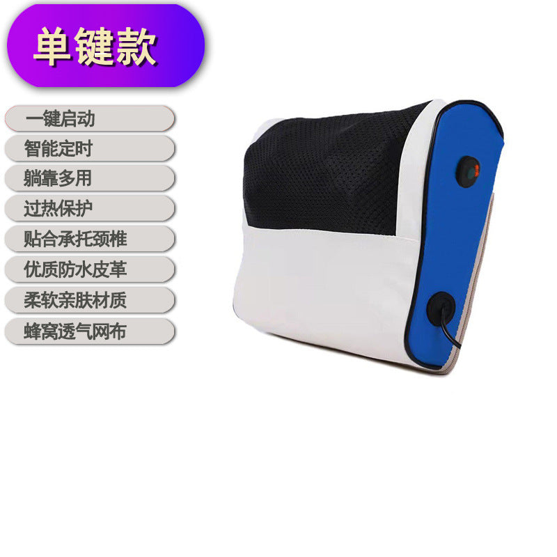 Cervical spine massager neck massage pillow hot compress shoulder lumbar lumbar kneading massager air bag stretching for home
