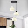 Modern minimalist dining room pendant light - creamy new style  - trending online - perfect for dining tables, bedrooms, studies, and bar counters - glass pendant lamp