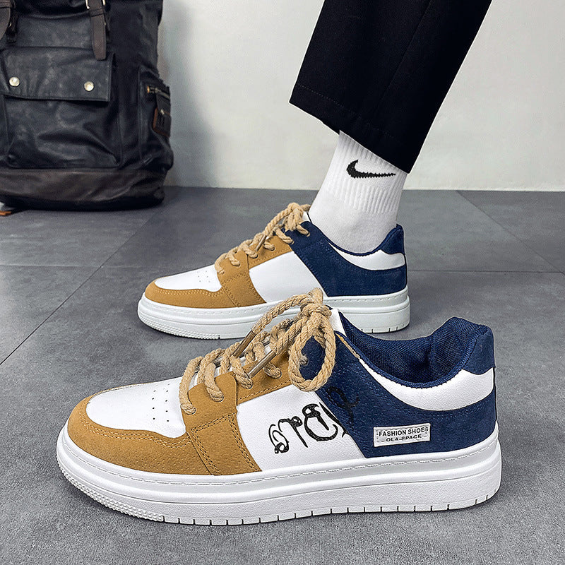 Men's spring 2025 new arrivals: low-top sneakers, versatile athletic casual shoes, trendy niche design, student footwear