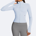 Fall and winternew arrival yoga sports jacket silmoutwear tight sports tops training running fitness clothing outwear women