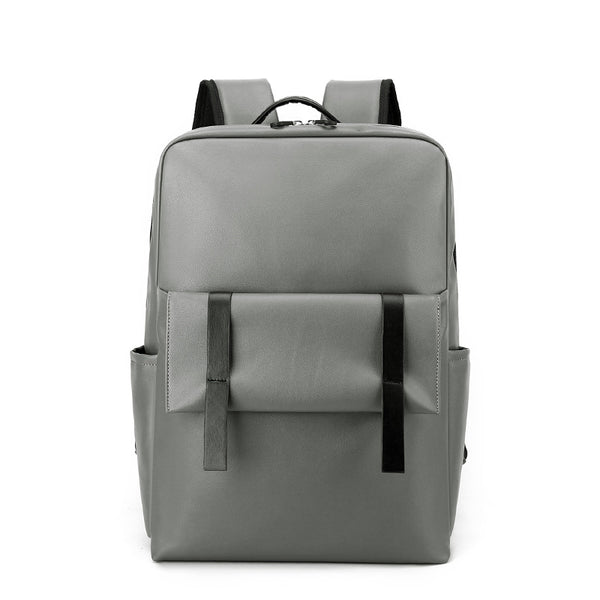 Looking for a factory men's backpack, simple and fashionable travel backpack, business computer bag pu texture trendy and casual backpack