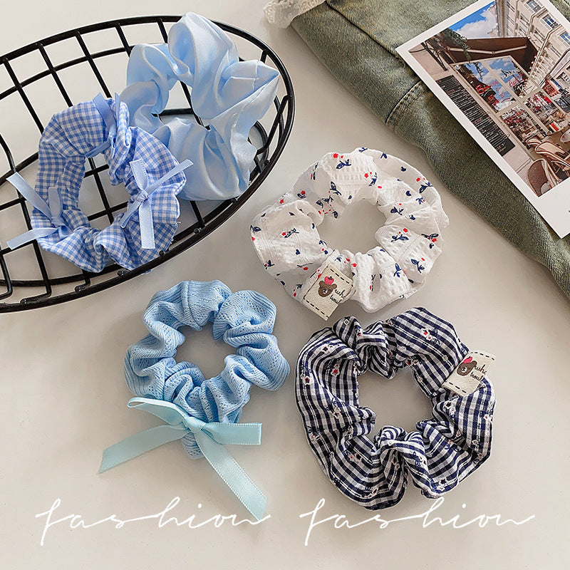 Korean style kids' lace bow hair tie - cute hair scrunchie for girls - high elasticity hair band - hair accessories