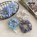 Korean style kids' lace bow hair tie - cute hair scrunchie for girls - high elasticity hair band - hair accessories