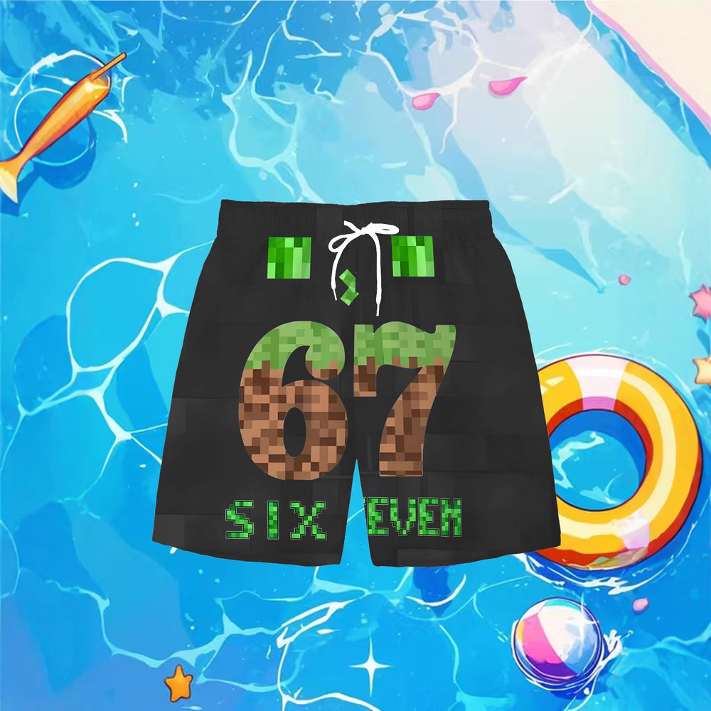 Boys' beach shorts and swim trunks for older kids, perfect for casual summer fun.
