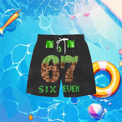 Boys' beach shorts and swim trunks for older kids, perfect for casual summer fun.