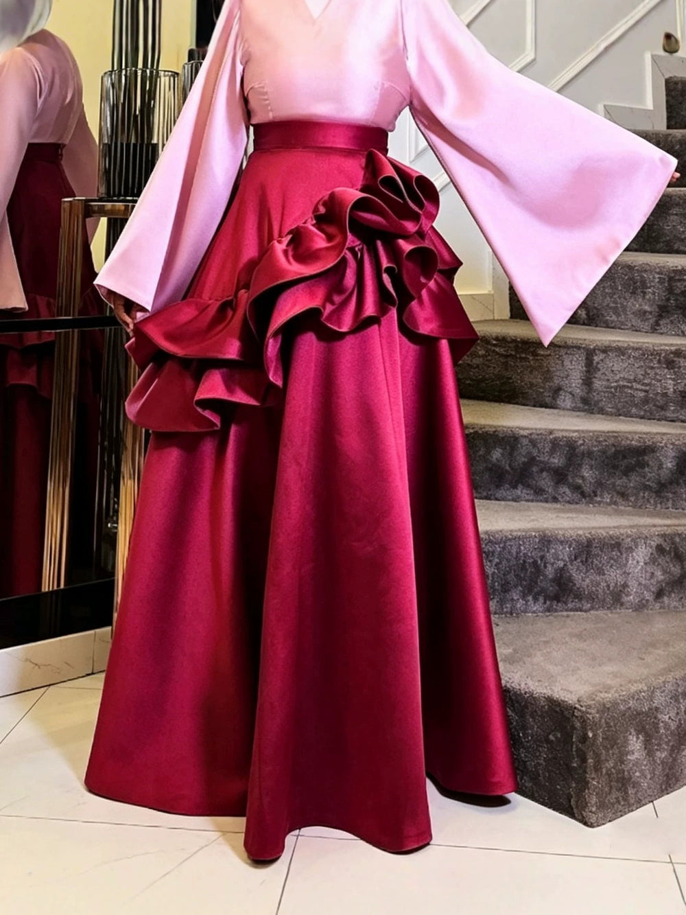 New arrivalretroeleganteleganceslimming look skirt easiest for match party weddingrufflesa skirtskirt