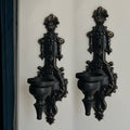 European style creative retro wall-mounted candle holder, nordic iron art candle cup, home hotel wall decoration candlestick, fashionable