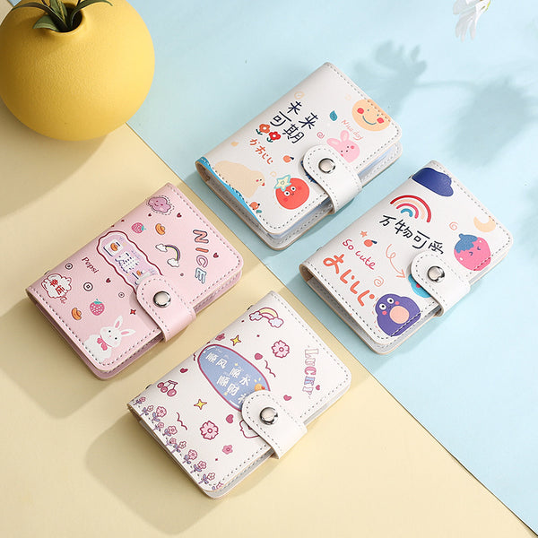 New anti-degaussing cute card bag, student large-capacity multi-card driver's license card holder, bank card certificate card bag.