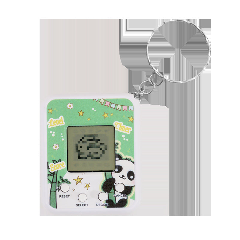 handheld virtual digital pet game console keychain pendant kids mini interactive development toy