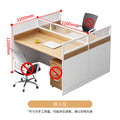 Saint li office desk and chair set - minimalist modern office partition desk for 2/4/6 people - computer desk
