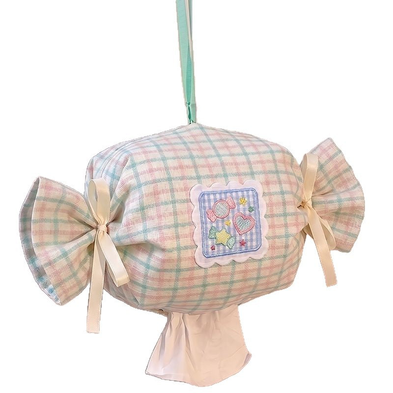 Inssweet candy tissue box can be hung on dining tissue storage bag car fabric high-looking living room hanging bag