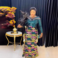 Special offer: new fashion african-inspired long sleeve sequin evening gown - women's slim fit mermaid dress (non-cross border supply)