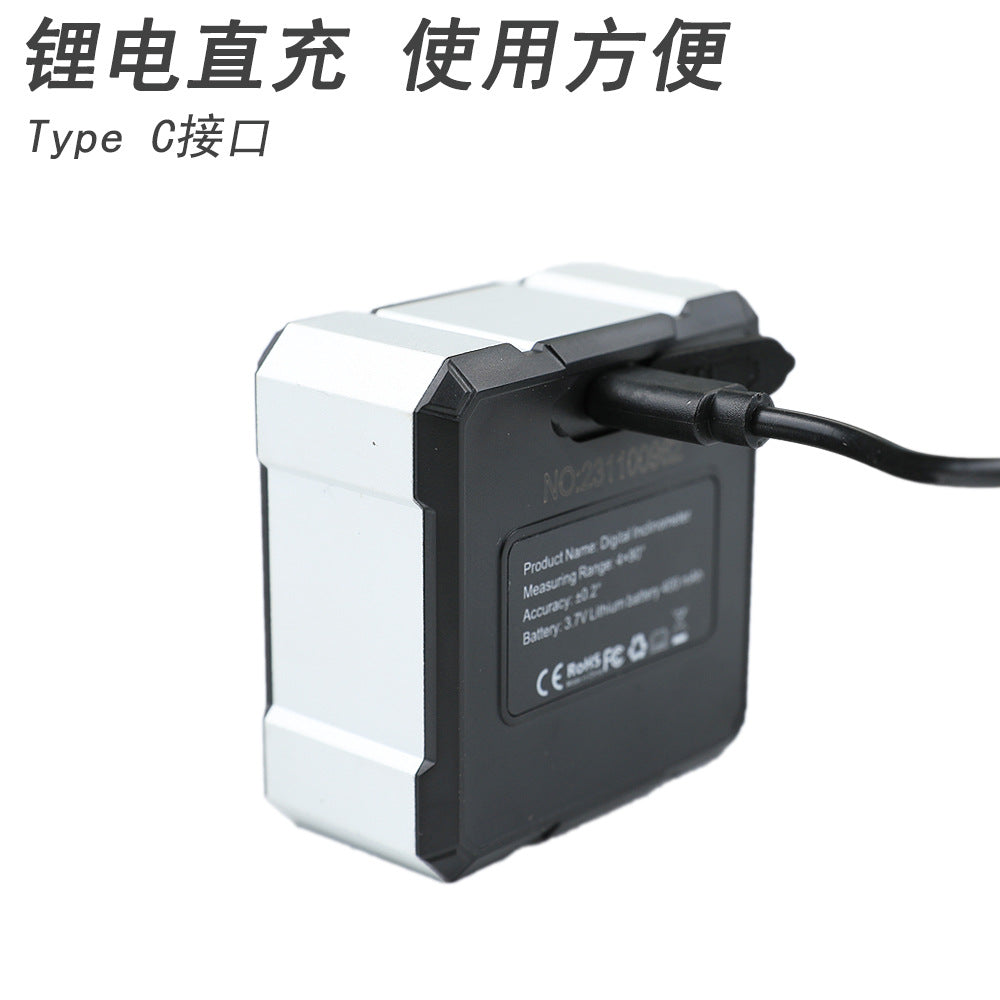 High-precision electronic digital display tilt box four-sided magnetic inclinometer angle measuring instrument slope instrument wholesale