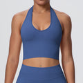 New arrivalsexy back halter yoga bra fashion seamless breathable sports intimatesoutwear running fitness vest