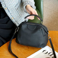 Genuine leather mini round bag - premium women's bag, new 2024 trend, ladies' autumn/winter handbag, shoulder bag, crossbody bag