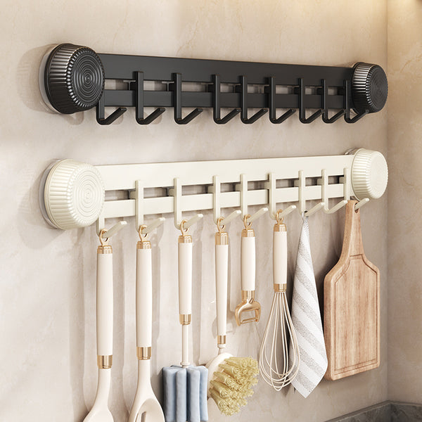 Strong suction cup hook without punching, suitable for kitchen and bathroom walls, non-marking vacuum viscose, one-row strong adsorption