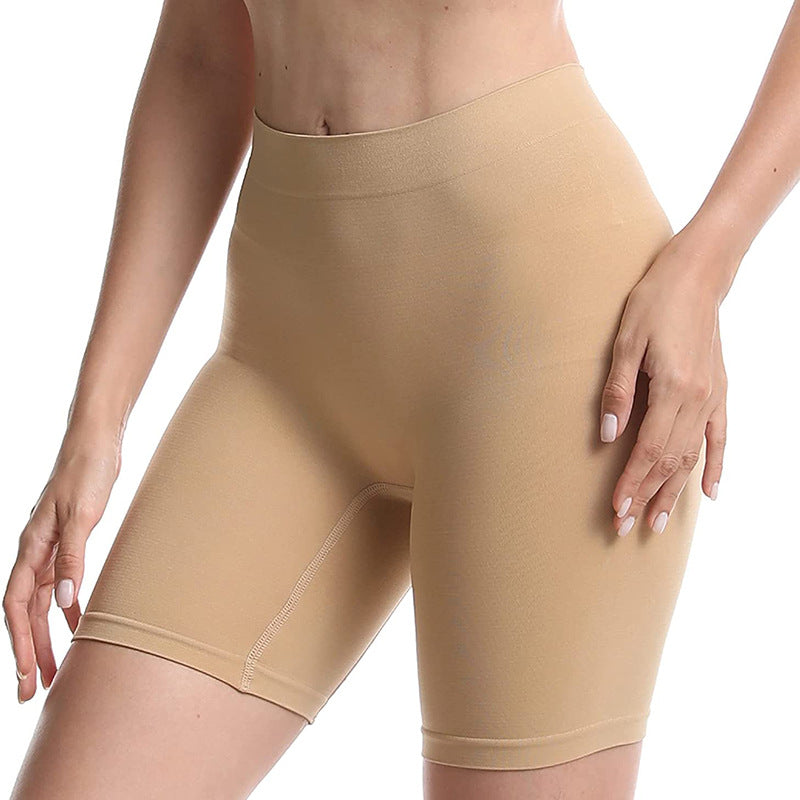 Customized  hot-selling seamless yoga shorts three-point high-waisted sports nude tight boxer fitness shorts