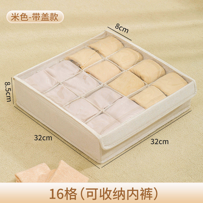 Socks storage box, underwear, underwear, bra, household box, dormitory drawer type fabric division, wardrobe finishing artifact