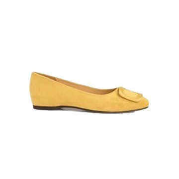 Black french square buckle flatsflatsflats round toe slip-on hidden heel suede work clothing women's shoes low heel casual