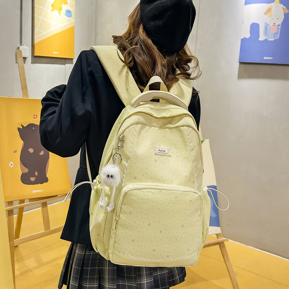 Starry backpack - trendy, high-capacity backpack for middle and high school girls, perfect for tutoring, casual travel, and ins style